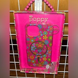Poppy Pink Floral iPhone 13/14/15 MagSafe Case NIB NEW